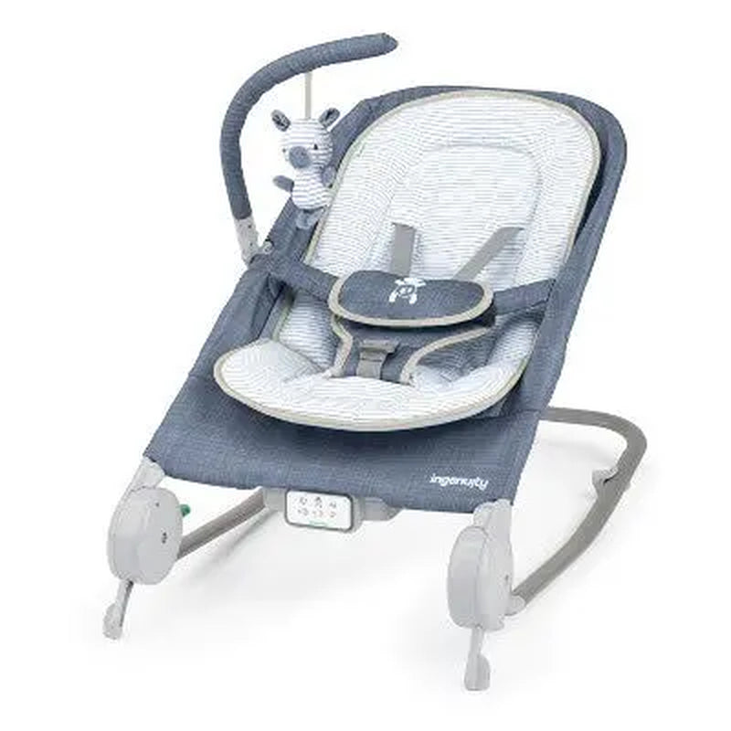 Ingenuity Happy Belly Rock-To-Bounce Massage Seat - Chambray