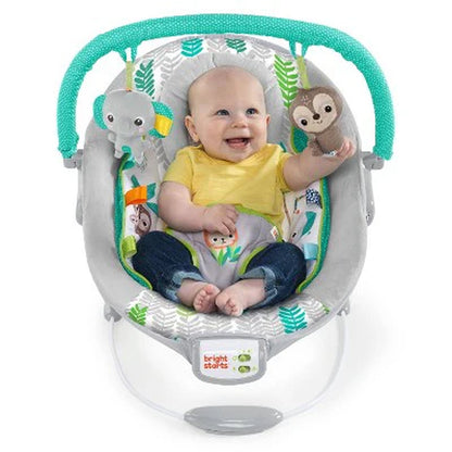 Bright Starts Cradling Bouncer Seat with Vibration and Melodies - Jungle Vines