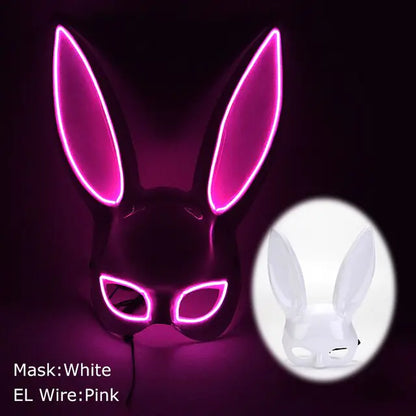 LED Light Up Bloody Rabbit Cosplay Mask  | REBORN WONDERS