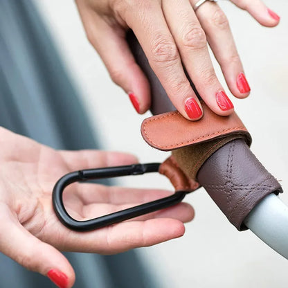 Sturdy PU Leather Stroller Hooks | REBORN WONDERS