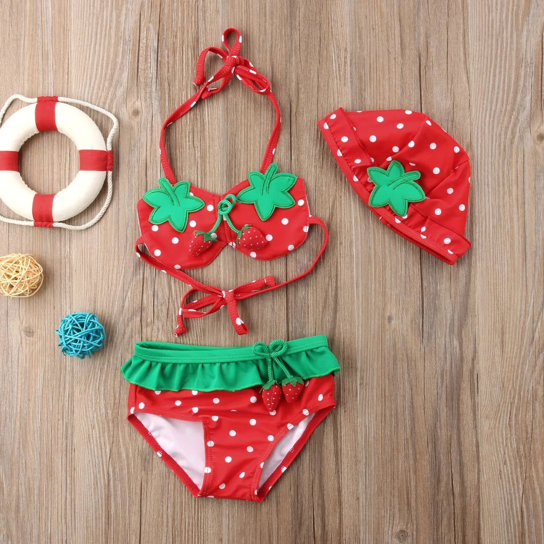 Strawberry Bikini for Baby Girl – Beach Ready | REBORN WONDERS