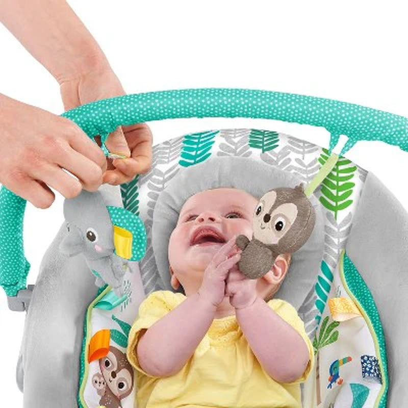 Bright Starts Cradling Bouncer Seat with Vibration and Melodies - Jungle Vines