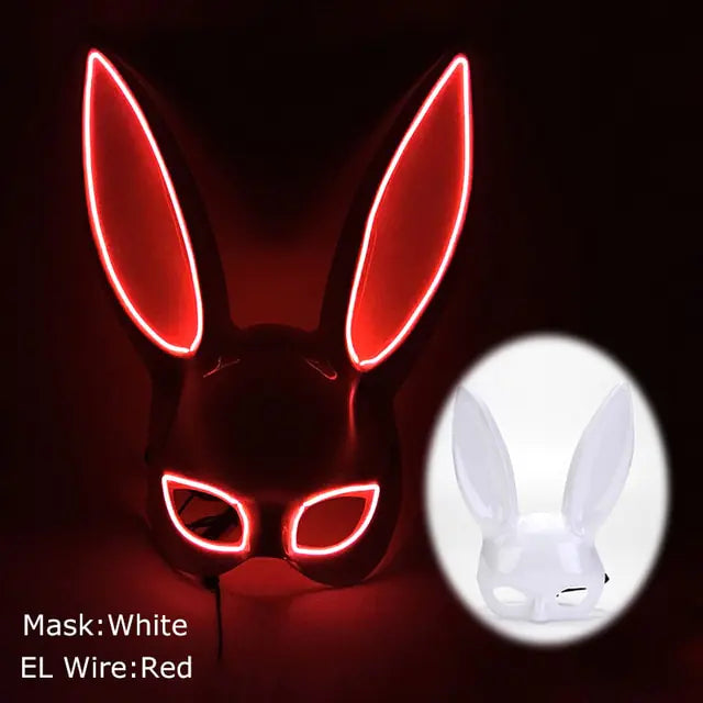 LED Light Up Bloody Rabbit Cosplay Mask  | REBORN WONDERS