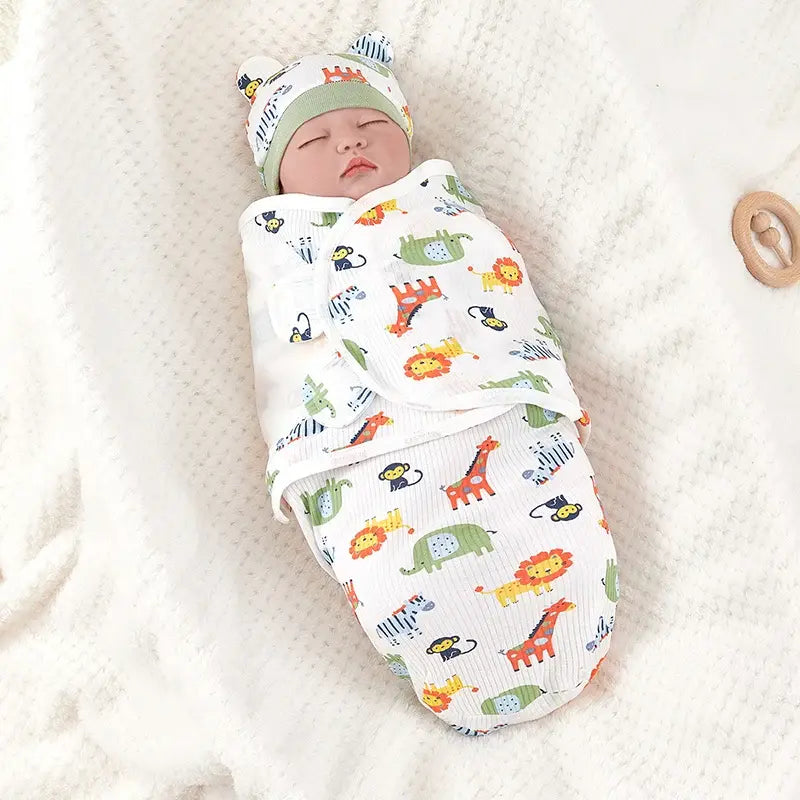 Swaddle Blanket &amp; Hat Set for Baby Comfort | REBORN WONDERS