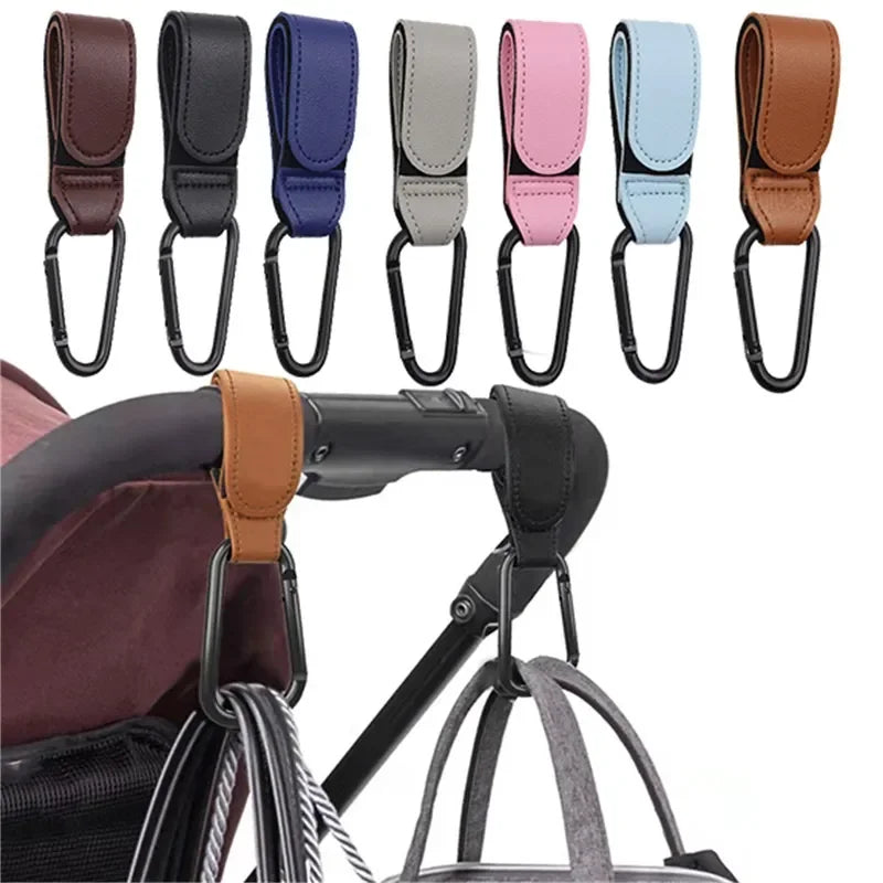 Sturdy PU Leather Stroller Hooks | REBORN WONDERS