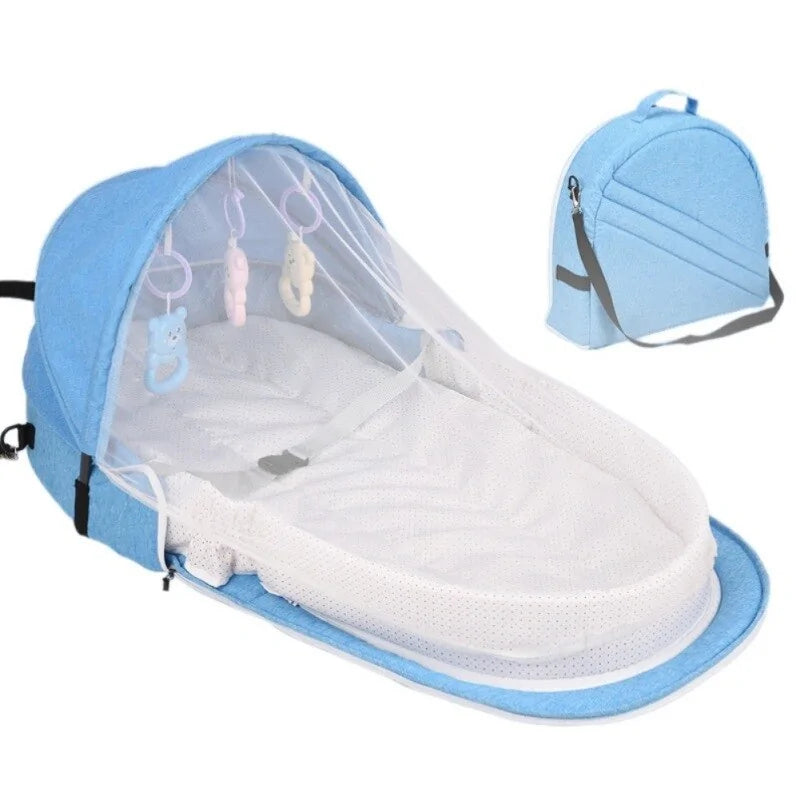 Travel Baby Bed with Sun Canopy &amp; Bug Protection | REBORN WONDERS