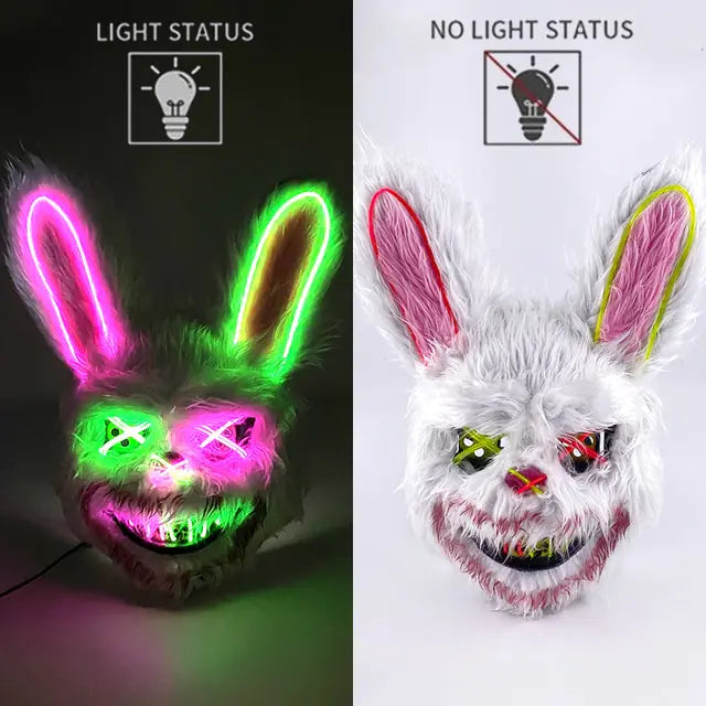 LED Light Up Bloody Rabbit Cosplay Mask  | REBORN WONDERS