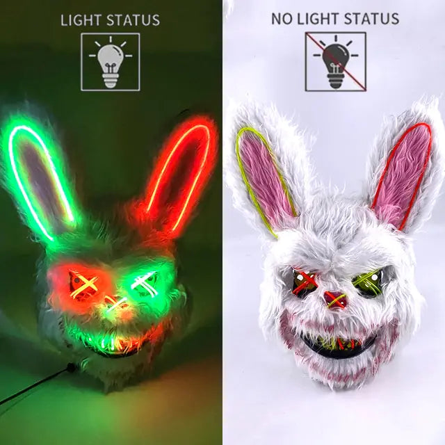 LED Light Up Bloody Rabbit Cosplay Mask  | REBORN WONDERS