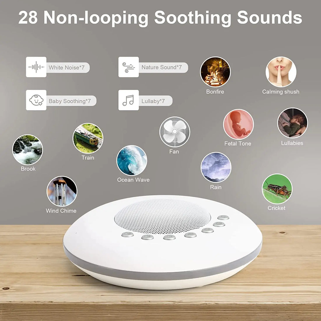 USB Rechargeable Baby White Noise Machine  | REBORN WONDERS