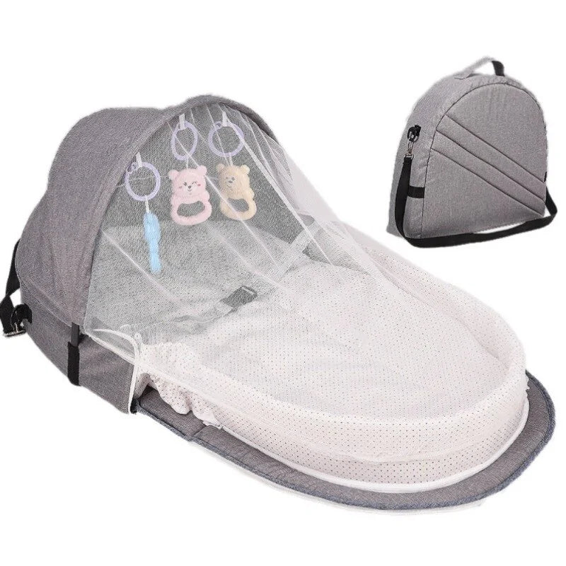 Travel Baby Bed with Sun Canopy &amp; Bug Protection | REBORN WONDERS