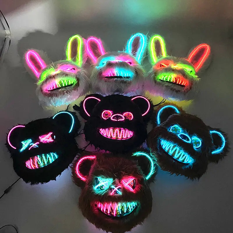 LED Light Up Bloody Rabbit Cosplay Mask  | REBORN WONDERS