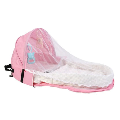 Travel Baby Bed with Sun Canopy &amp; Bug Protection | REBORN WONDERS