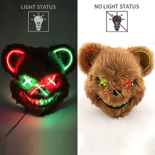 LED Light Up Bloody Rabbit Cosplay Mask  | REBORN WONDERS