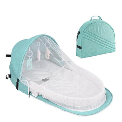 Travel Baby Bed with Sun Canopy &amp; Bug Protection | REBORN WONDERS