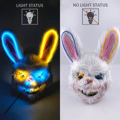 LED Light Up Bloody Rabbit Cosplay Mask  | REBORN WONDERS