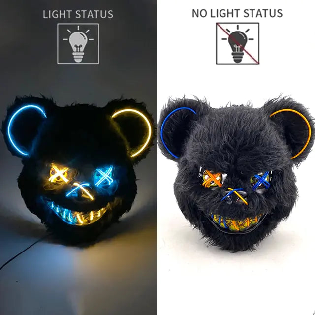 LED Light Up Bloody Rabbit Cosplay Mask  | REBORN WONDERS