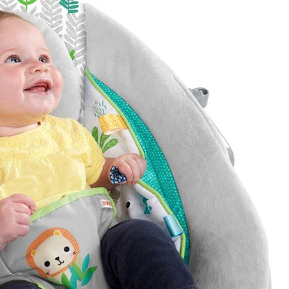 Bright Starts Cradling Bouncer Seat with Vibration and Melodies - Jungle Vines