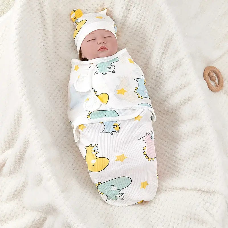 Swaddle Blanket &amp; Hat Set for Baby Comfort | REBORN WONDERS