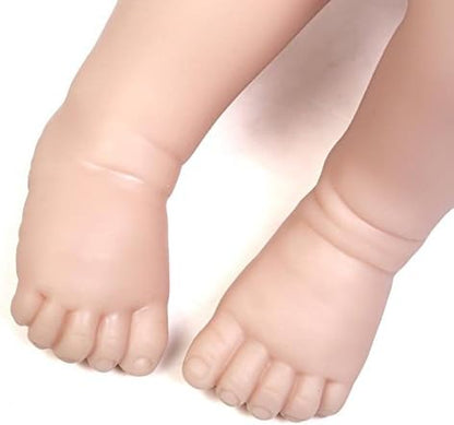 Blank Reborn Doll Kits 20 Inch Unpaited Reborn Toddler Doll Kit 3/4 Limbs, Realistic DIY Doll