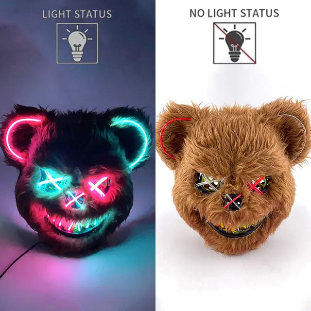 LED Light Up Bloody Rabbit Cosplay Mask  | REBORN WONDERS