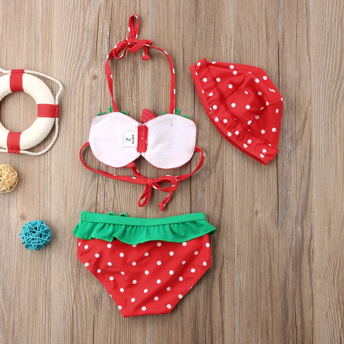 Strawberry Bikini for Baby Girl – Beach Ready | REBORN WONDERS