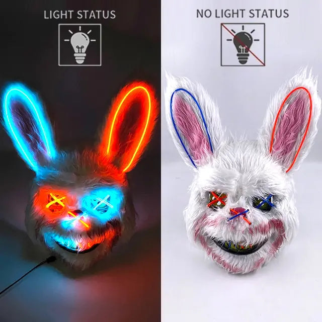 LED Light Up Bloody Rabbit Cosplay Mask  | REBORN WONDERS