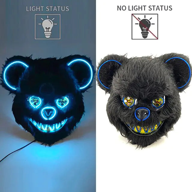 LED Light Up Bloody Rabbit Cosplay Mask  | REBORN WONDERS