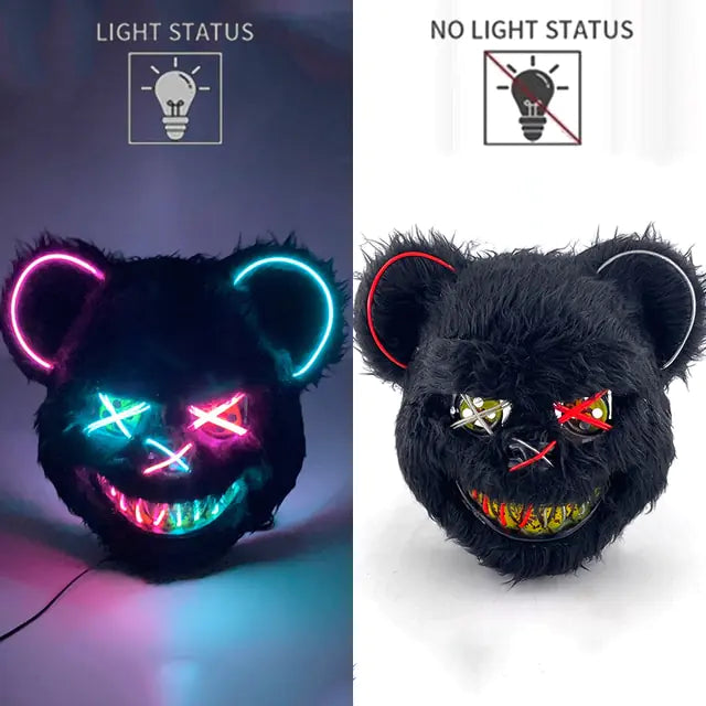 LED Light Up Bloody Rabbit Cosplay Mask  | REBORN WONDERS