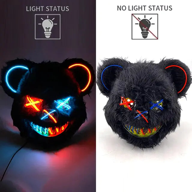 LED Light Up Bloody Rabbit Cosplay Mask  | REBORN WONDERS