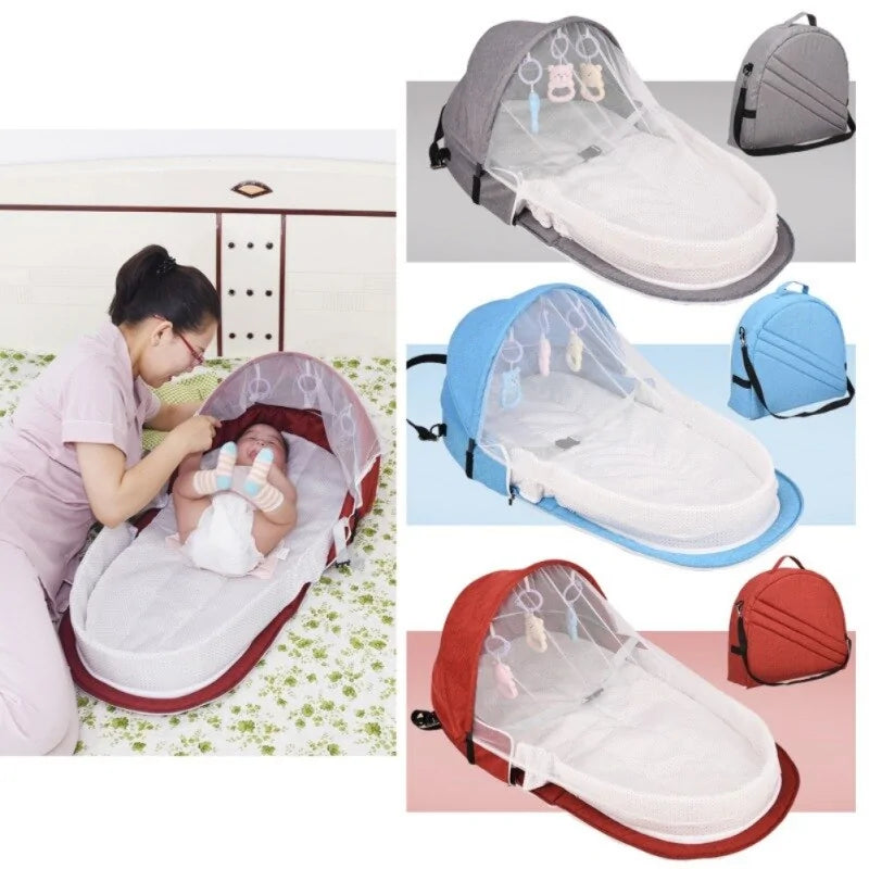 Travel Baby Bed with Sun Canopy &amp; Bug Protection | REBORN WONDERS