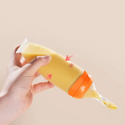 Squeeze Feeding Bottle for Easy Baby Meals | REBORN WONDERS